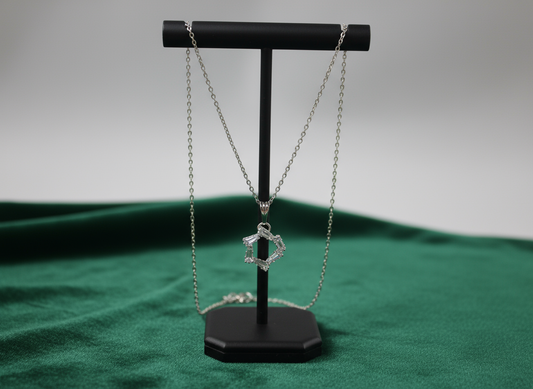 Elegant Baguette-Cut Crystal Pendant Necklace on Premium Chain