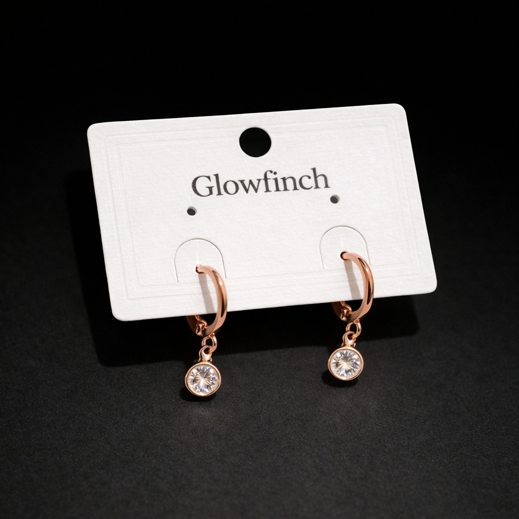 Rose Gold Butterfly Charm Hoop Earrings (3 paire ) for Women