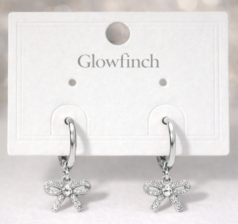 Silver Butterfly & Charm Hoop Earrings for Women pack of 3