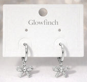 Silver Butterfly & Charm Hoop Earrings for Women pack of 3