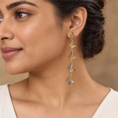 Multi Tone Butterfly Cascade Drop Earrings