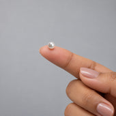 Classic White Pearl Ball Stud Earrings for Women and Girls