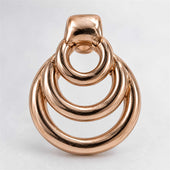 Rose Gold Triple Ring Knot Stud Earrings