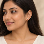 Silver Pearl Stud Earrings