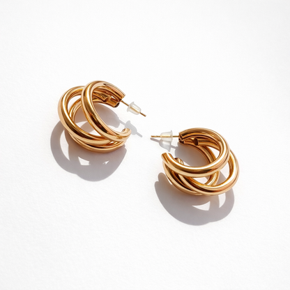 Gold finish Hoop Earrings Set for Women | Artificial Jewelry set of 9