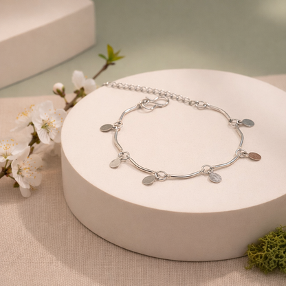 Silver Charm Bracelet for Women – Elegant Fashion Jewelry