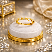Gold Finish Free Size Ring for Women