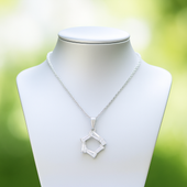 Elegant Baguette-Cut Crystal Pendant Necklace on Premium Chain