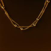 Gold Finish Multi-Layer Bracelet for Women | Delicate Beaded Chain Elegant Bracelet