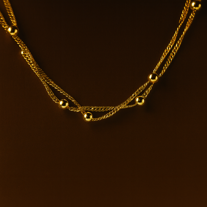 Gold finich Multi-Layer Bracelet for Women | Delicate Beaded Chain Elegant Bracelet