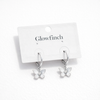 Silver Butterfly & Charm Hoop Earrings for Women pack of 3