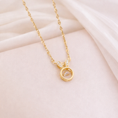 Gold Finish Bunny Pendant Necklace for Women