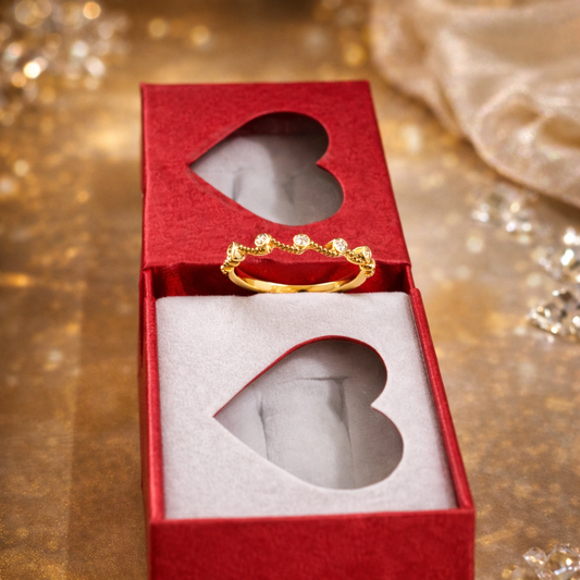 Gold Finish Free Size Ring for Women