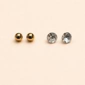 Gold Finish Stud Earrings Set for Women | 6-Piece Combo