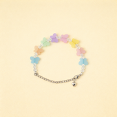 Pastel Butterfly Charm Bracelet for Women | Crystal Beaded