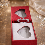 Adjustable Silver Ring with Cubic Zirconia for Women | Fashion Wave Design