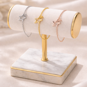 Star Charm Bracelets for Women - Gold, Silver & Rose Gold Combo Pack