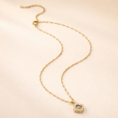 GlowFinch Gold Finish Crystal Pendant Necklace for Women | Elegant Daily Wear Jewellery