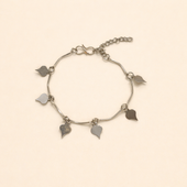 Silver Heart Charm Bracelet for Women | Elegant Adjustable Fashion Jewelry