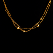 Gold Finish Multi-Layer Bracelet for Women | Delicate Beaded Chain Elegant Bracelet