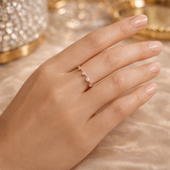 Rose Gold Finish Free Size Ring for Women