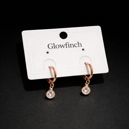 Rose Gold Butterfly Charm Hoop Earrings (3 paire ) for Women
