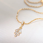 Gold Finish Crystal Pendant Necklace for Women | Elegant Fashion Jewelry