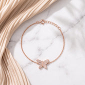 Butterfly Bracelet Combo Gold Silver Rose Gold Finish for Women