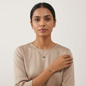 Rose Gold Evil Eye Necklace Set for Women | Minimal Jewelry