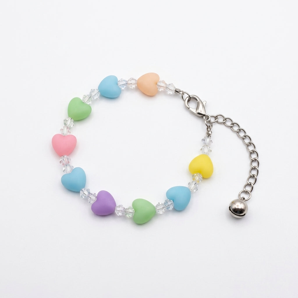 Multicolor Heart Beaded Bracelet for Women | Cute Fashion Jewelry