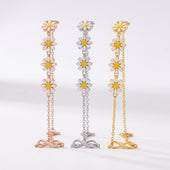 Daisy Charm Bracelets Combo Gold Silver Rose for Women