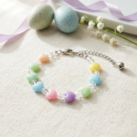 Multicolor Heart Beaded Bracelet for Women | Cute Fashion Jewelry