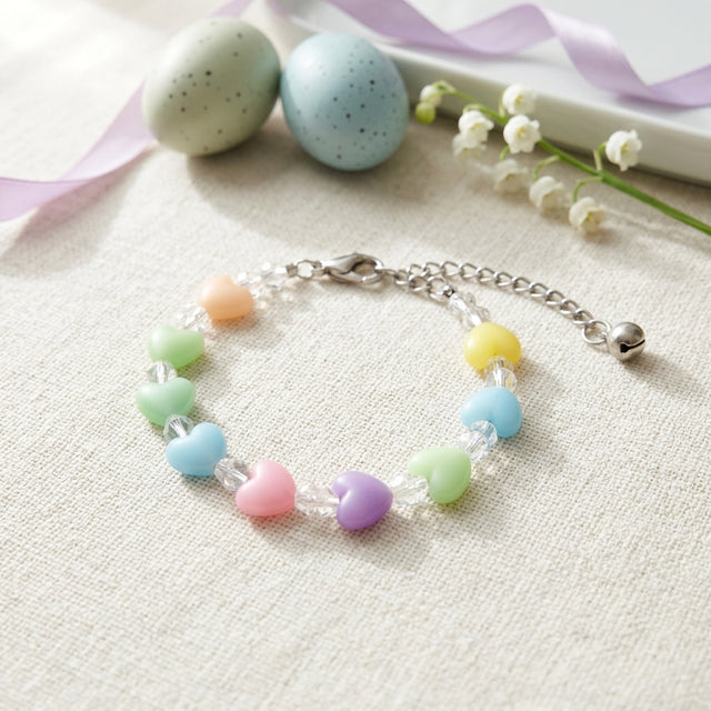 Multicolor Heart Beaded Bracelet for Women | Cute Fashion Jewelry