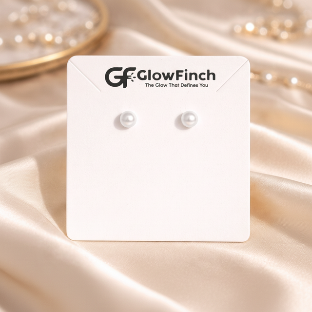 Elegant Pearl Stud Earrings for Women Gold Finish Floral ( 2 in 1 )