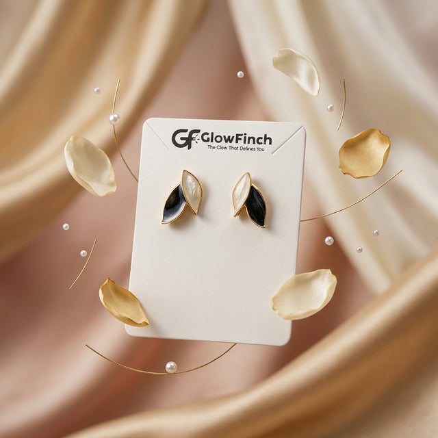 Minimalist Leaf Stud Earrings for Women | Gold Plated Fashion Jewelry