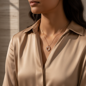 Rose Gold Finish Heart Pendant Necklace for Women