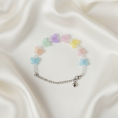Pastel Butterfly Charm Bracelet for Women | Crystal Beaded