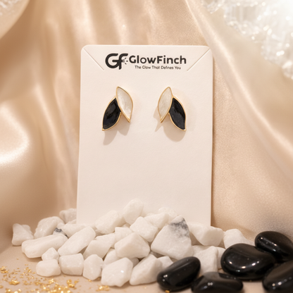 Minimalist Leaf Stud Earrings for Women | Gold Plated Fashion Jewelry