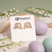 Elegant Pearl Stud Earrings for Women Gold Finish Floral ( 2 in 1 )