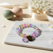 Colorful Beaded Butterfly Charm Bracelet for Women | Crystal Finish